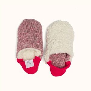 Merippa Red and Multicolor Japanese Slipper Socks